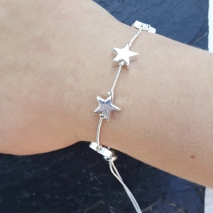 Adjustable Star Bracelet - Silver